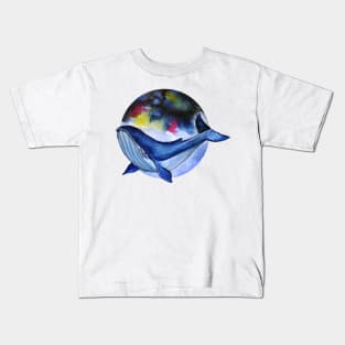 Watercolor whale Kids T-Shirt